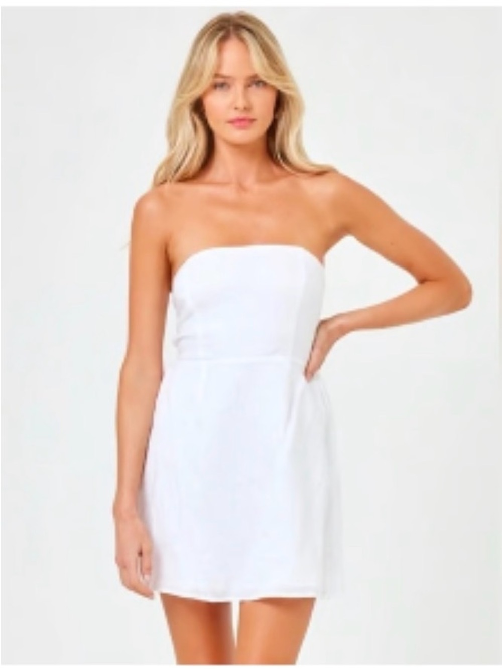 l*space White Strapless Mini Dress